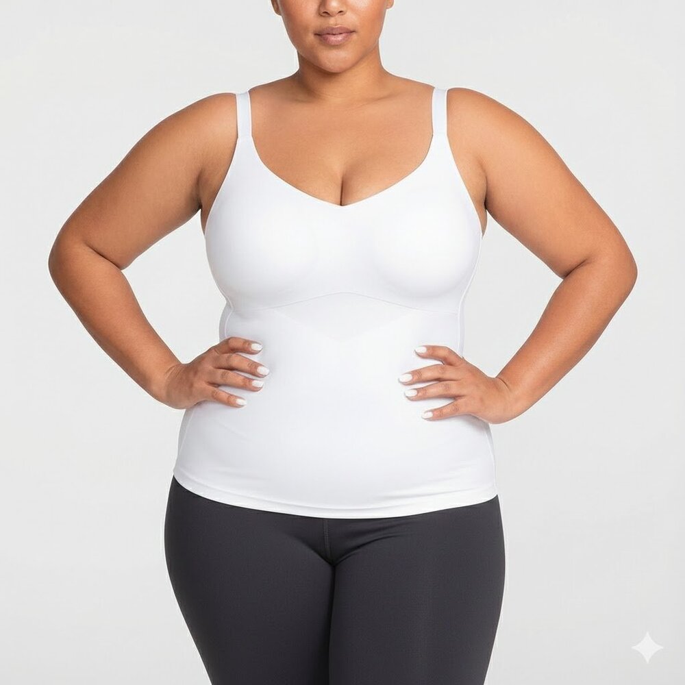 NWT Honeylove LiftWear Wireless Cami Top Shaping Camisole Astral White Plus 3X